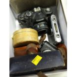 A Cosina camera, camera equipment, gents wristwatch etc