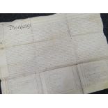 Nineteenth century indenture & discharge document relating to John Comley Olive