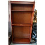 Tall modern darkwood bookcase & mahogany effect TV stand