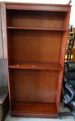 Tall modern darkwood bookcase & mahogany effect TV stand