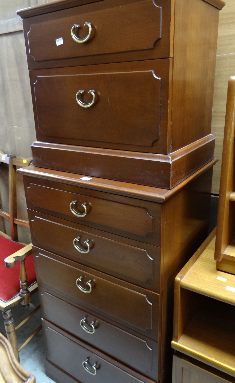 A G-Plan five-drawer chest & another