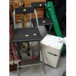 A dehumidifier, a pair of stools etc E/T