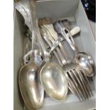 A parcel of sterling / English flatware, 12 ounces approx.