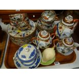 A tray of various Oriental decorated teaware
