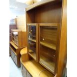 A Nathan Suite panelled teak mid-century lounge unit, matching telephone seat & sideboard