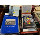 Parcel of hardback books relating to John F Kennedy, one signed