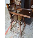 A vintage metamorphic high chair