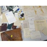 A parcel of mainly WWII ephemera including travel brochures, diaries, letters, map of Kohima &