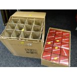 Two boxes containing pint glasses