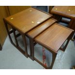 A nest of three mid-century G-Plan coffee tables