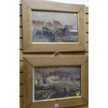 A pair of nineteenth century coastal watercolours, possibly Aberystwyth