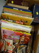 Collection of vintage mainly Girls annuals & vintage beer mats etc