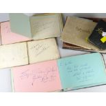 Parcel of seven autograph books to include Laurence Olivier, Sophia Loren, Stanley Holloway, Anthony