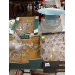 Large parcel of drinking glasses, bowls etc