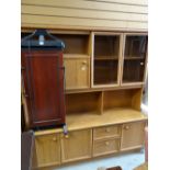 Modern teak effect lounge unit, oak sideboard, lightwood dressing table etc (buyer must take all