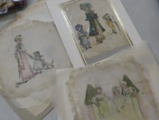 A collection of Victorian printed silk squares