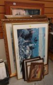 Parcel of various framed prints & pictures