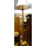A modern pine standard lamp & shade E/T