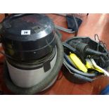 Hoover Aquamaster Wet 'n' Dry vac and a bucket and contents E/T