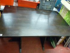 Dark wood refectory style table