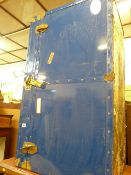 Vintage blue metal trunk