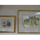 Small framed pencil study titled 'Near Stoke', indistinctly signed, dated September 1840 and a