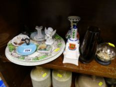 Selection of ornamental pottery and glassware