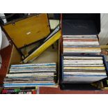 Collection of LP records etc in two carry cases with a further loose quantity, artists include