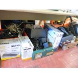 Large parcel of transcribing equipment and other office electrical items including monitor, printer,