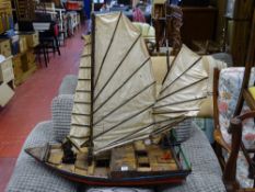 Scratch built model of a Chinese junk