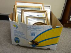 Box of framed pictures and prints