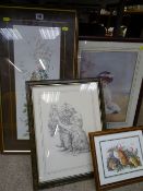 Quantity of framed pictures and prints