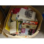 Box of predominantly Ordnance Survey maps, a quantity of rail related pocket books and street maps