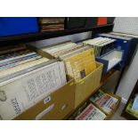Large collection of vintage LP records in seven cases and two boxes, predominantly country and