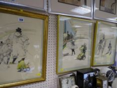 Three Impressionist type prints of scenes from a French circus