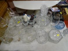 Collection of cut and other glassware
