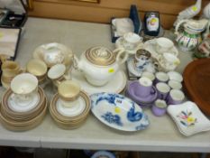 Collection of Victorian and other teaware etc, Worcester trinket dishes and egg coddlers etc