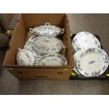 Parcel of Staffs floral decorated dinnerware