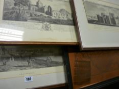 NATHANIEL BUCK engravings (four) - Penmon & Beaumaris and a copper map of Anglesey