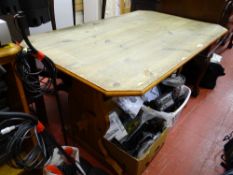 Oblong pine kitchen type table