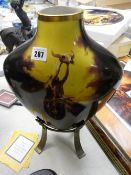 Franklin Mint 'Prayer to the Healing Spirit' Indian arrow head vase on stand by Buck McCain