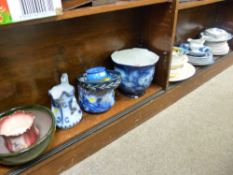Large parcel of mixed porcelain including blue and white Staffs dinnerware, planters etc