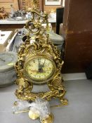 French style brass mantel clock