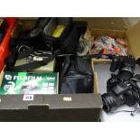 Camera equipment - Fuji film, Finepix HS20 EXR and Finepix 6900 zoom and associated items and an