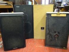 Pair of Teac SX-550 threeway speakers and a pair of Memorex speakers, model no. 205