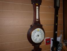 Carved balloon aneroid barometer
