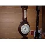 Carved balloon aneroid barometer