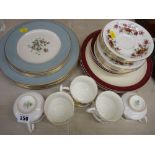 Quantity of Royal Stafford teaware, Wedgwood porcelain, Royal Doulton 'Rose Elegance' etc