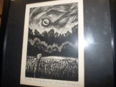 MIRANDA PHILLIMORE limited edition (1/30) print - 'Trees by Moonlight', 20 x 15 cms