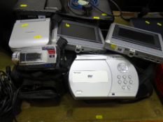 Parcel of portable in-car DVD system, a small Panasonic camcorder and an Ingersol DVD player